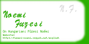 noemi fuzesi business card